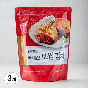 곰곰 국내산 보쌈 김치, 400g, 3개