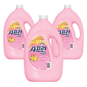 샤프란 아로마 섬유유연제 바닐라 핑크 본품, 3.1L, 3개