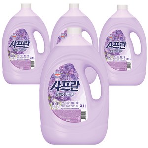 샤프란 섬유유연제 릴렉싱아로마, 3.1L, 4개