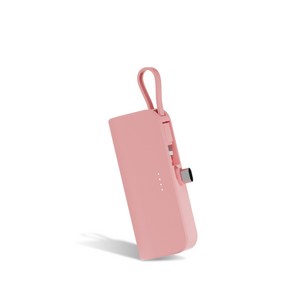 어썸엑스 2in1 도킹형 5000mAh 보조배터리 C타입, AXPB-R5-CHL, 핑크