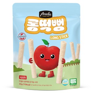 아넬라 유기농 롱떡뻥 사과 롱스틱, 사과맛, 30g, 1개