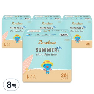 페넬로페 씬씬씬 아이스 썸머 밴드형 기저귀 공용, 대형, 224매