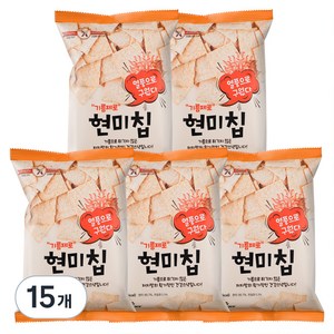 기름제로 국산 현미칩 과자, 60g, 15개