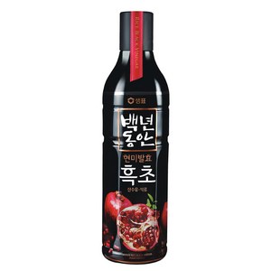 샘표 백년동안 현미발효 흑초 산수유 석류, 900ml, 1개