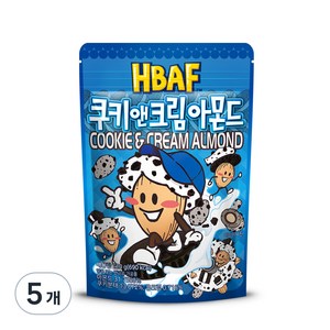 바프 쿠키앤크림 아몬드, 190g, 5개