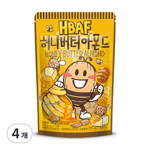 바프 허니버터 아몬드, 190g, 4개