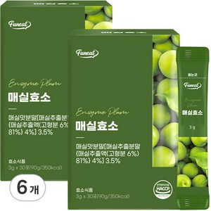 퍼니트 매실효소 30p, 90g, 6개