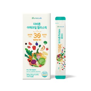 퓨어스랩 더바른 야채과일 젤리스틱 20g x 10p, 200g, 1개