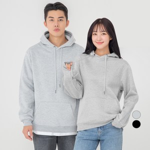캐럿 무지 기모 후드 티셔츠