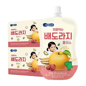 베베쿡 처음먹는 배도라지 플러스 주스 20p, 2개, 혼합맛(배/ 도라지), 120ml