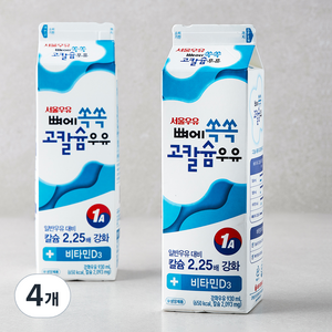 서울우유 뼈에 쏙쏙 고칼슘우유, 930ml, 4개