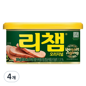 리챔 오리지널 햄통조림, 200g, 4개