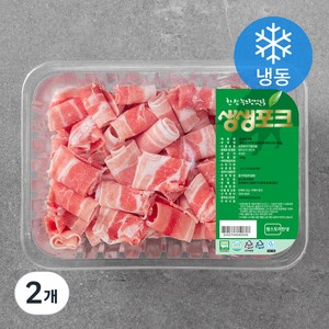 생생포크 한돈 무항생제 대패 삼겹살 구이용 (냉동), 800g, 2개