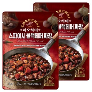 차오차이 스파이시 블랙페퍼 짜장, 180g, 2개