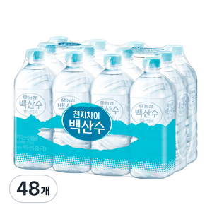 백산수 무라벨 생수, 1L, 48개