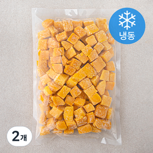 골드 망고 다이스 (냉동), 1kg, 2개