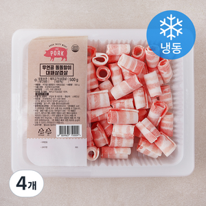 무연골 돌돌말이 대패삼겹살 (냉동), 500g, 4개