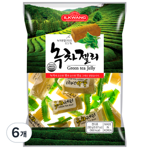 일광제과 녹차젤리, 280g, 6개