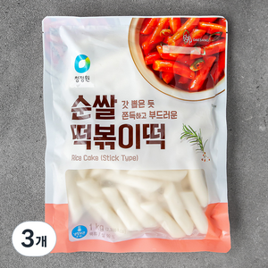 청정원 순쌀 떡볶이떡, 1kg, 3개