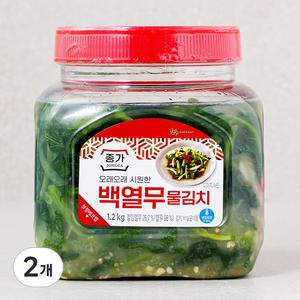 종가 백열무 물김치, 1.2kg, 2개