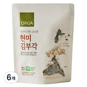 올가홀푸드 현미 김부각, 40g, 6개