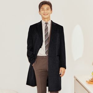 지오지아 남성용 캐시미어 블렌드 체스터 코트 AEA4CG1101