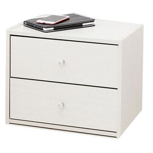 아이리스 시스템 서랍형 스탁 수납장 STB-400H, 오프화이트, 2단