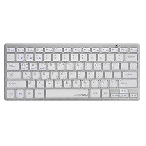 코시 멀티페어링 미니 블루투스 키보드 KB3140BT, 실버, 텐키리스