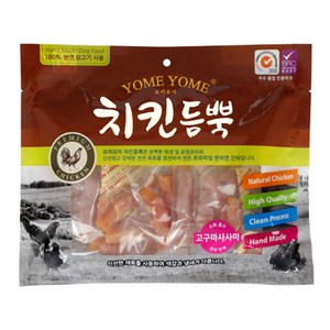 요미요미 강아지간식 치킨듬뿍 400g, 고구마사사미, 1개