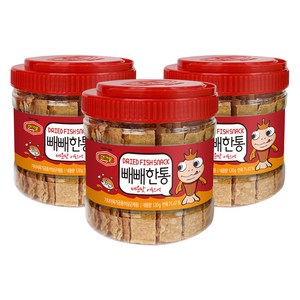 머거본 빼빼한통 매운맛 어포스낵, 120g, 3개