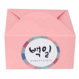 황씨네도시락 백일스티커 40p + 레이스박스 40p, 핑크, 1세트