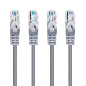 AVIVE 고급형 UTP 1m CAT6 랜선 케이블, 그레이, 4개