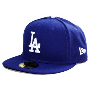 뉴에라 59FIFTY 어센틱 LA 다저스 MLB 모자, DARK ROYAL, 1개