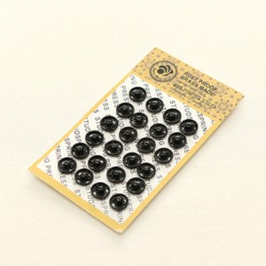 해피베어스 7.5mm 똑딱 스냅단추 24p, 블랙, 3세트