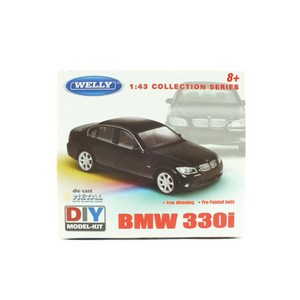 웰리 레프리카 1:43 BMW 330i 조립 킷 다이캐스트 WE540111, Blue, 1세트