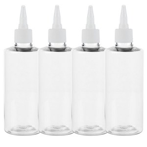 병도매닷컴 투명 뾰족 흰색마개 공병 AC200, 200ml, 4개