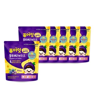 내이브로 퓨어잇 동결건조 치즈 큐브 간식, 16g, 6개, 블루베리엔치즈