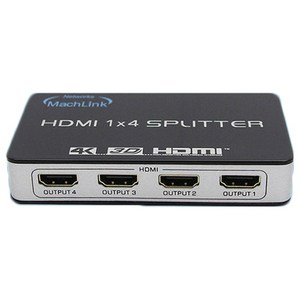 마하링크 HDMI 1대4 4K 3D UHD 분배기 ML-HSP44K, 혼합 색상, 1개