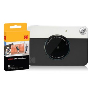 코닥 디지털 즉석 카메라 프린토메틱 Rodomatic + 인화지 20p 세트, Rodomatic(블랙), 1세트