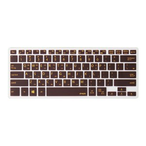 파인피아 ASUS 노트북용 문자인쇄 칼라 키스킨 ASUS13번 에이수스 비보북 X411UA / 비보북 A411UA-EB256T, 초코렛, 1