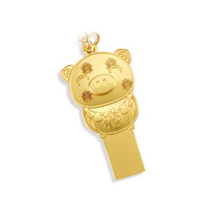 칼론 황금메탈 복돼지 캐릭터 USB메모리, 32GB