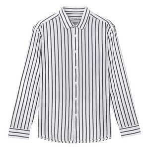 마인드브릿지 남성용 순면 변형 스트라이프 세미오버 셔츠 커플