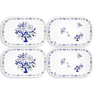 마쯔오카 쯔비벨무스터 4인조 양면 식탁매트 2종세트, 혼합색상, 43.5x28.5cm