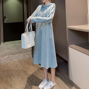 베베랜드 후드 베이직 임산부 원피스