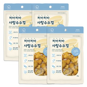 굿데이 치카치카 강아지껌 SS, 사탕수수맛, 96g, 4개