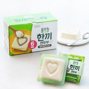 풀무원 한끼 연두부 + 참깨 흑임자 소스, 110g, 6개