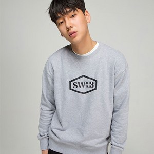 스위브 남녀공용 루즈핏 하이브 빅로고 맨투맨