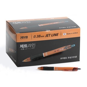 자바펜 제트 라인 유성 볼펜 0.38mm, 검정, 144개