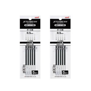 제트스트림 볼펜 리필심 SXR-5 0.5mm, 블랙, 10개입