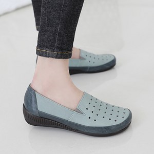 GISSE 블랑슈 천연양가죽 슬립온